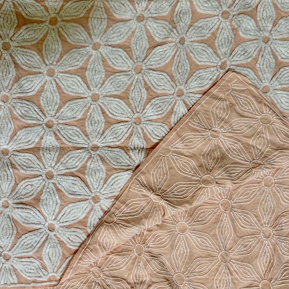 * Gorgeous Hoffman Peach Vintage Chenille Bedspread * 90" x 108" * EXCELLENT * - Picture 2 of 6